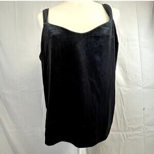 Old Navy Cami top size Large women's sleeveless velvet black shirt blouse